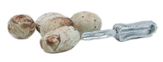 Dollhouse Miniature Potatoes with Potato Peeler